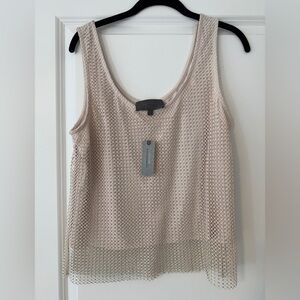 NWT Sunday in Brooklyn tan and shimmer tank top